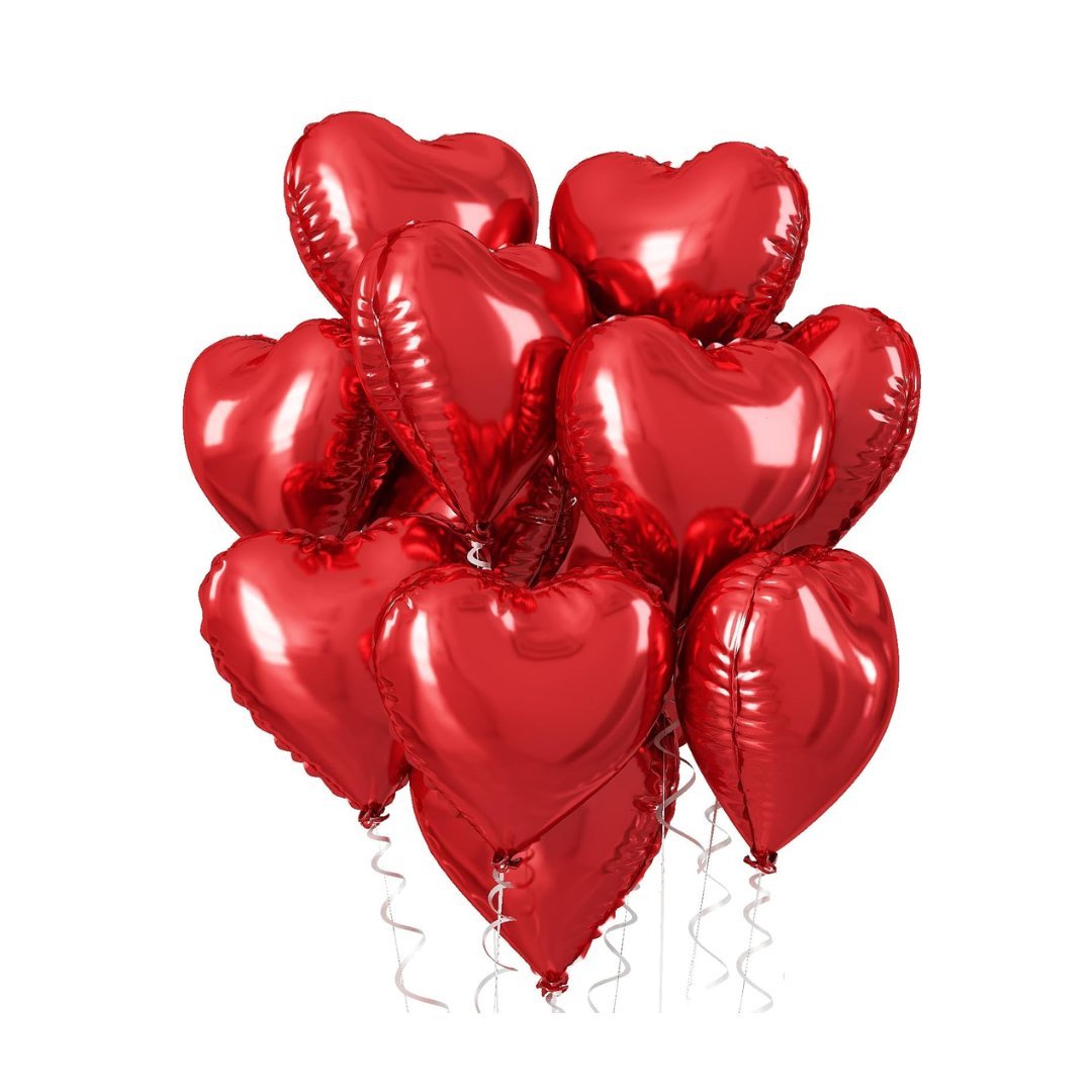 18" Foil Heart Balloons - The Pop Shop Dubai / Luxury Balloon Decor