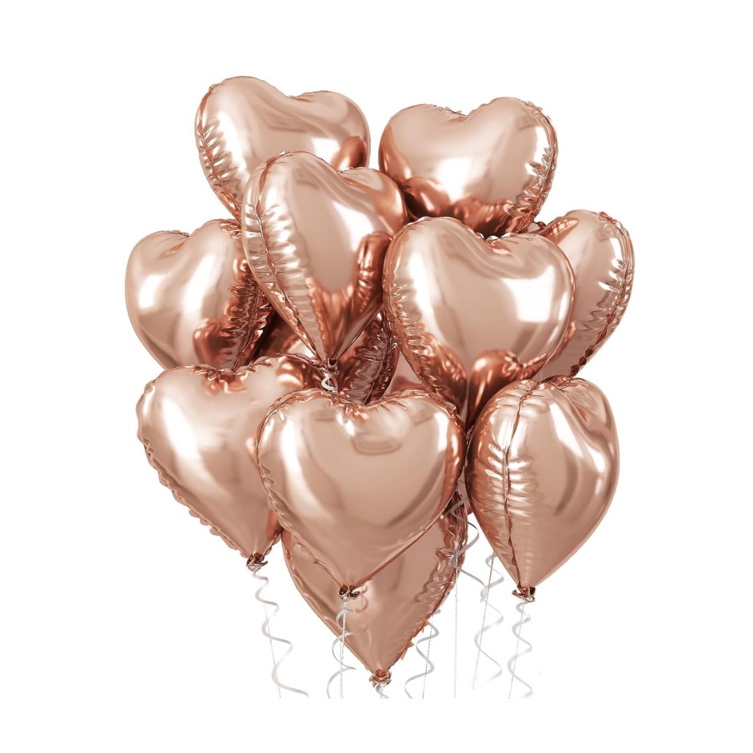 18" Foil Heart Balloons - The Pop Shop Dubai / Luxury Balloon Decor