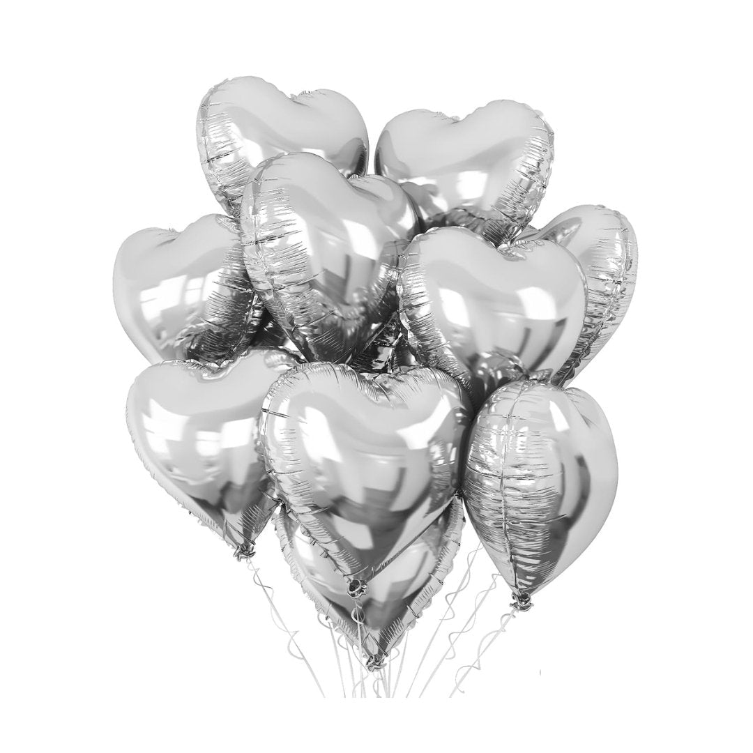 18" Foil Heart Balloons - The Pop Shop Dubai / Luxury Balloon Decor