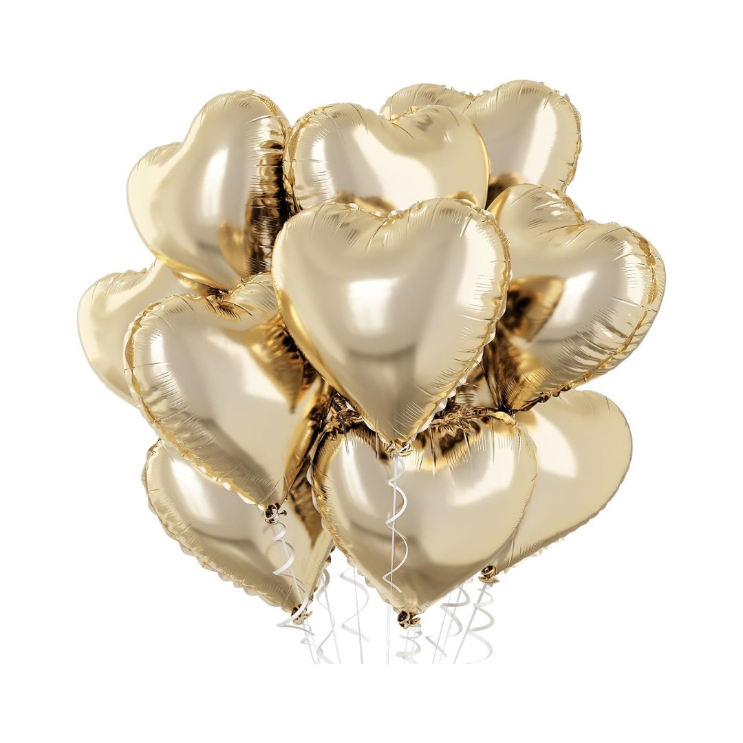 18" Foil Heart Balloons - The Pop Shop Dubai / Luxury Balloon Decor