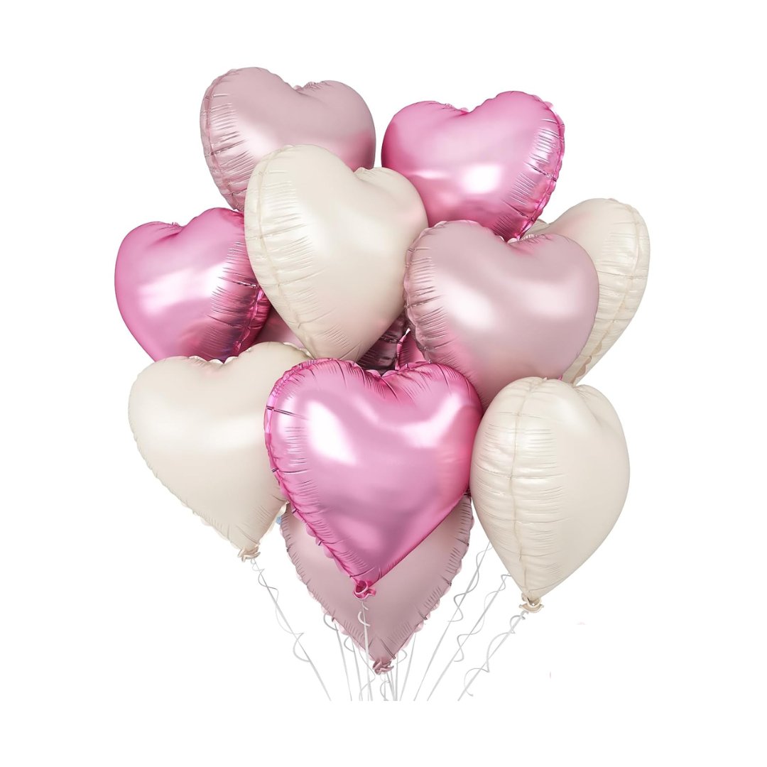 18" Foil Heart Balloons - The Pop Shop Dubai / Luxury Balloon Decor