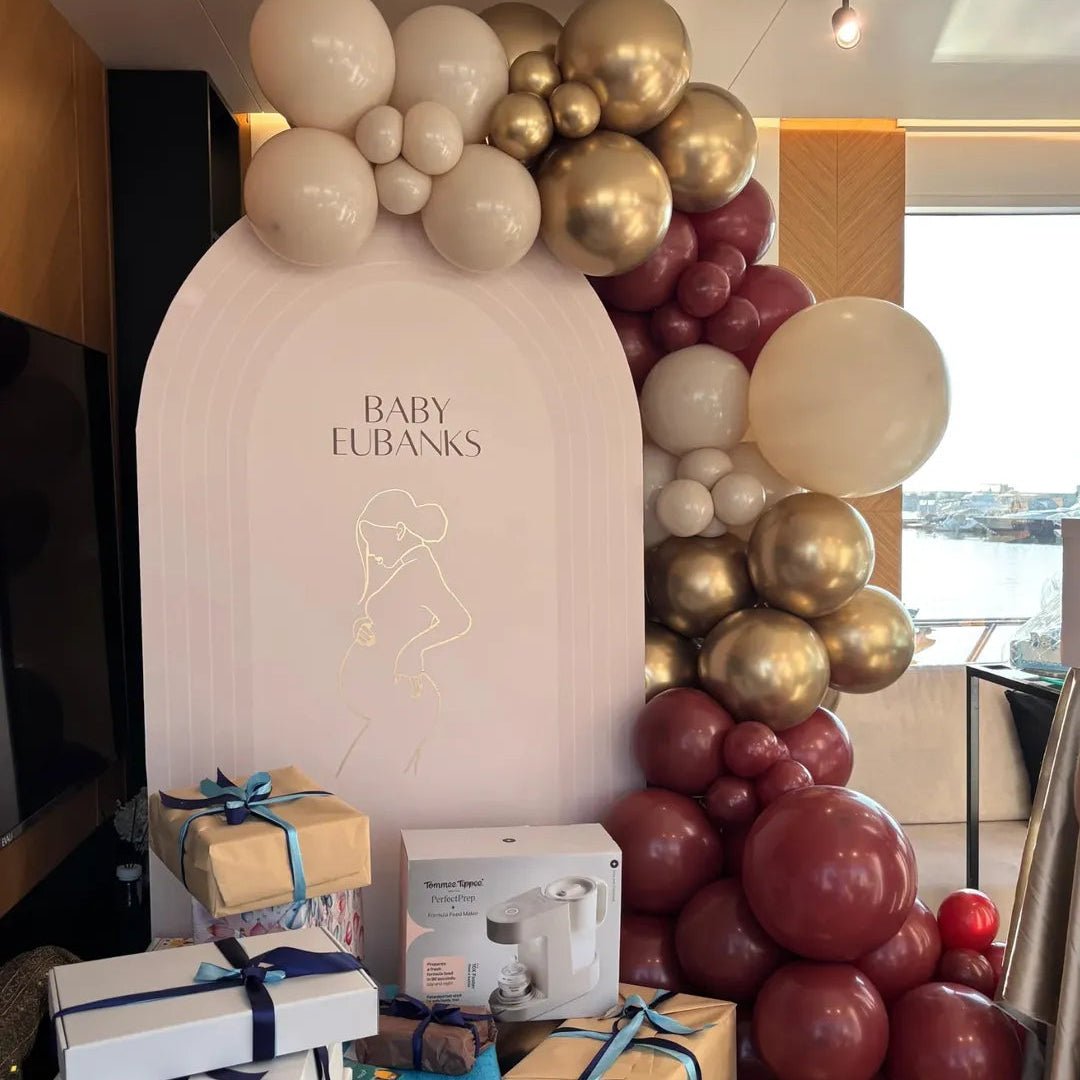 Baby Shower or Birthday Arch Wall - The Pop Shop Dubai / Luxury Balloon Decor