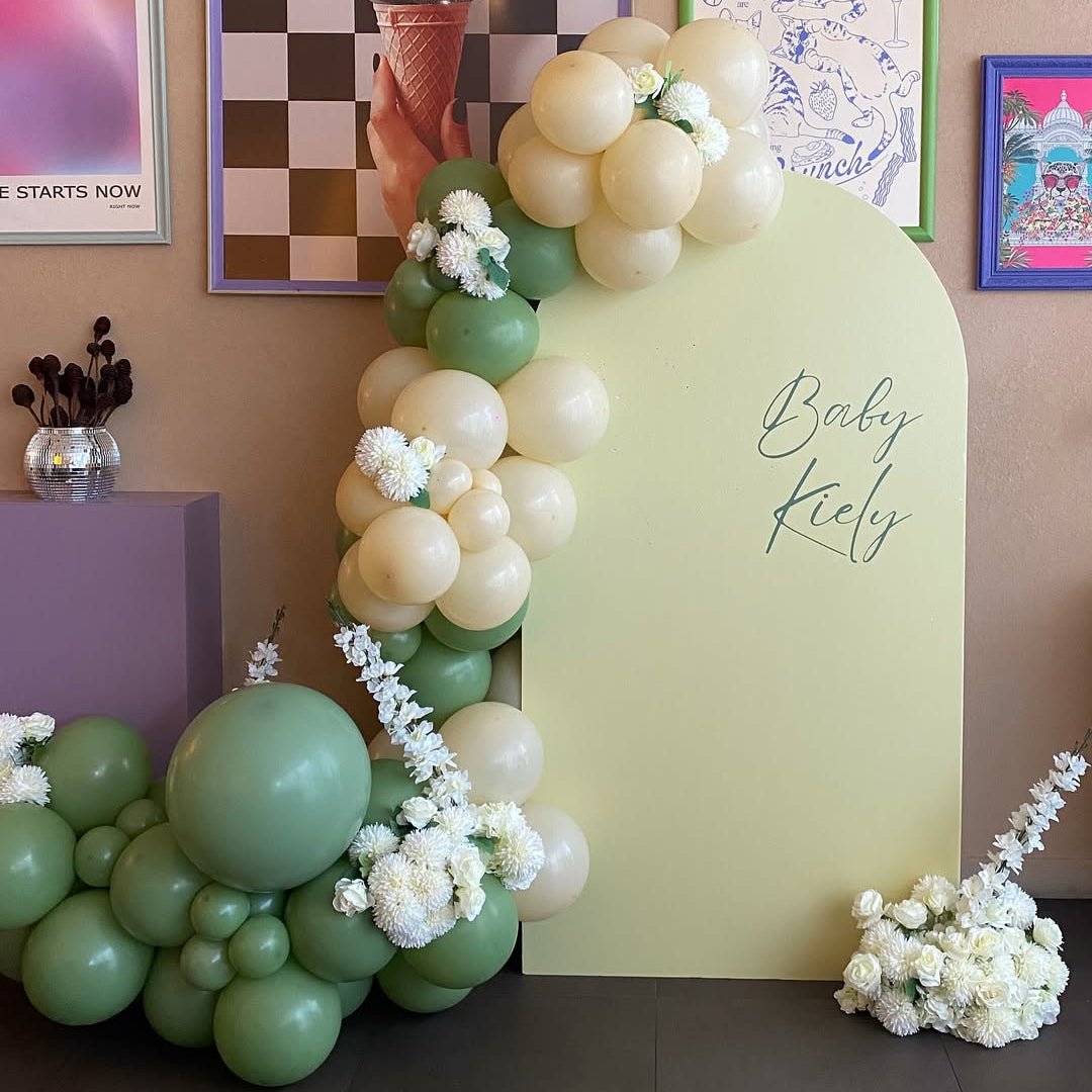Baby Shower or Birthday Arch Wall - The Pop Shop Dubai / Luxury Balloon Decor