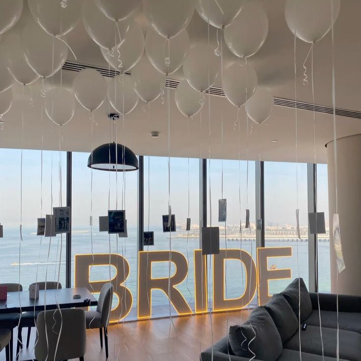 BRIDE Lights - The Pop Shop Dubai / Luxury Balloon Decor