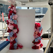 Faux Floral Wall Display - The Pop Shop Dubai / Luxury Balloon Decor