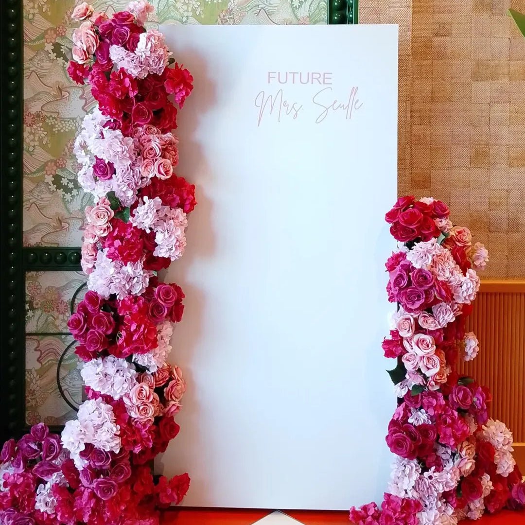 Faux Floral Wall Display - The Pop Shop Dubai / Luxury Balloon Decor
