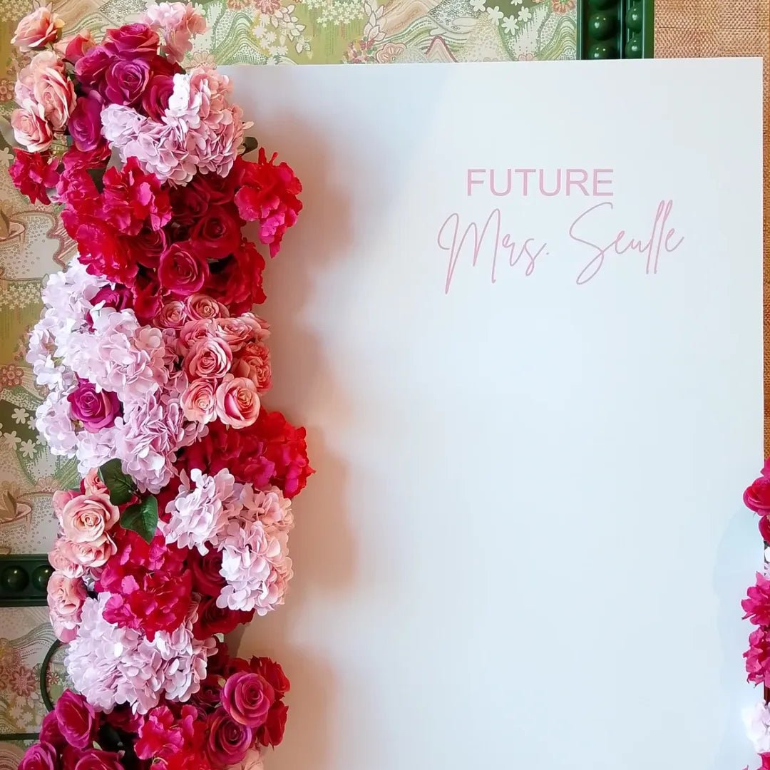 Faux Floral Wall Display - The Pop Shop Dubai / Luxury Balloon Decor