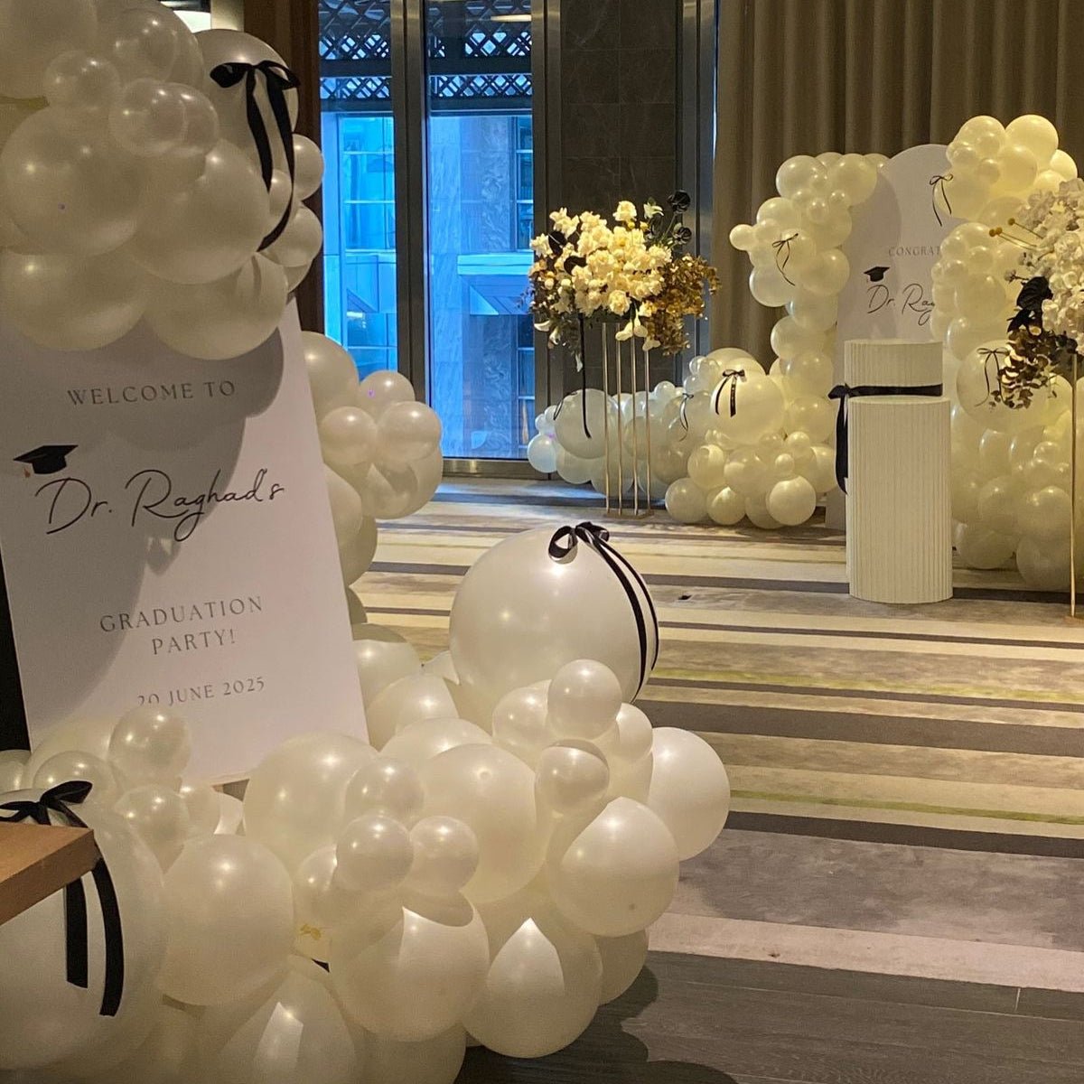 Grand Graduation Balloon Display - The Pop Shop Dubai / Luxury Balloon Decor