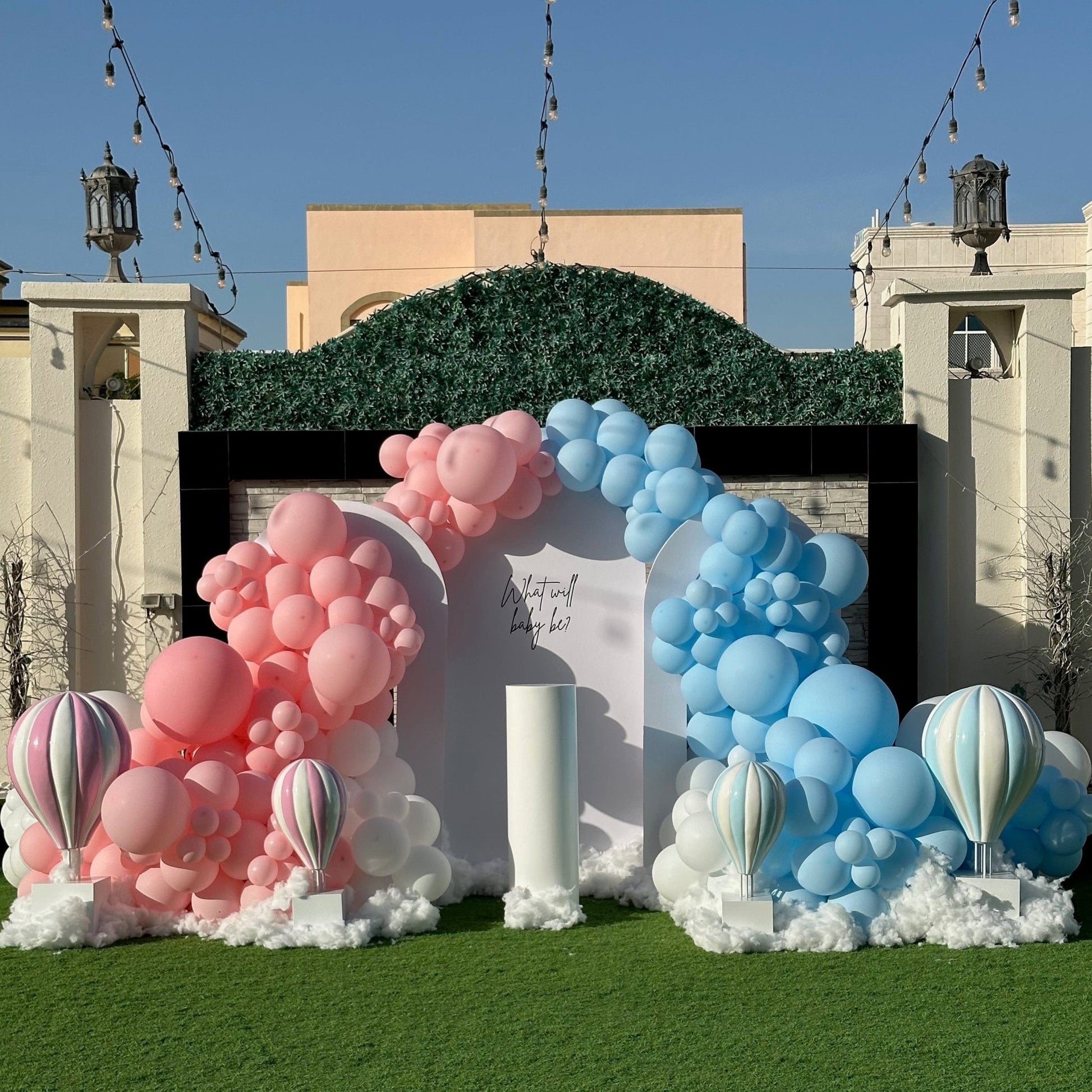 In The Clouds Gender Reveal Package - The Pop Shop Dubai / Luxury Balloon Decor
