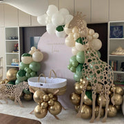 Jungle-themed Baby Arrival Display - The Pop Shop Dubai / Luxury Balloon Decor