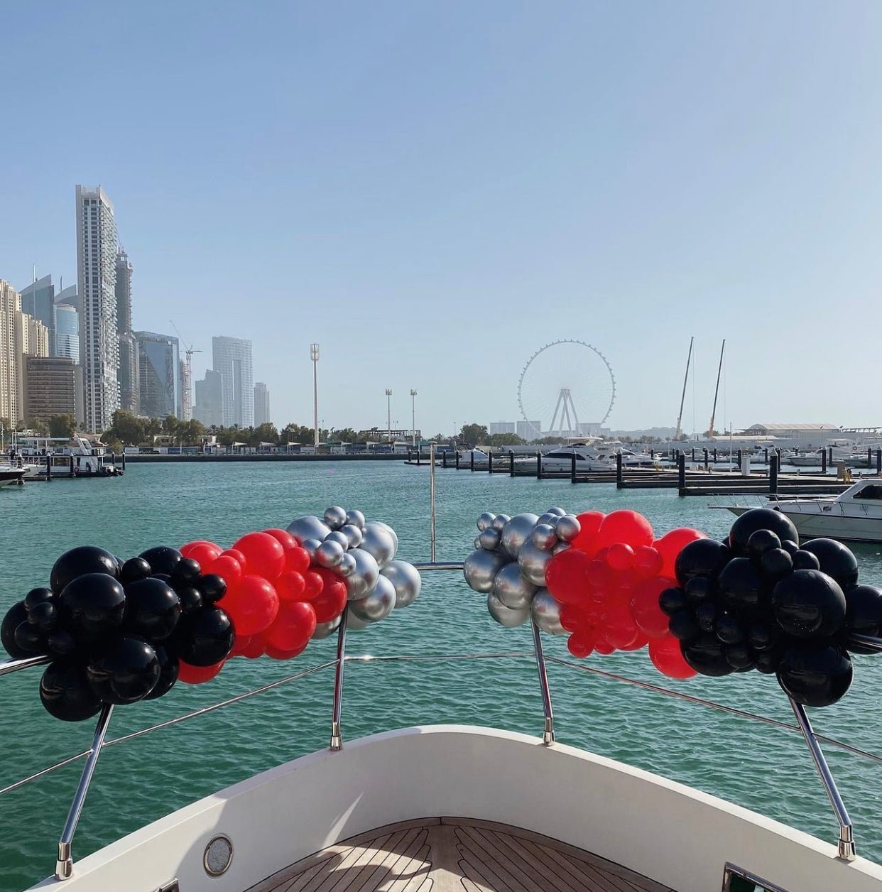 Luxury Yacht Garland (Front) - The Pop Shop Dubai / Luxury Balloon Decor