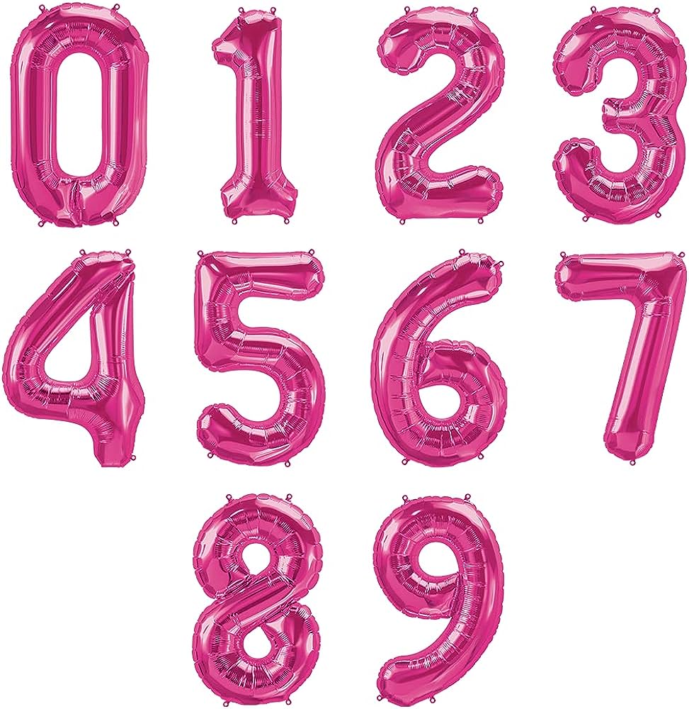 Number Helium Foils - The Pop Shop Dubai / Luxury Balloon Decor