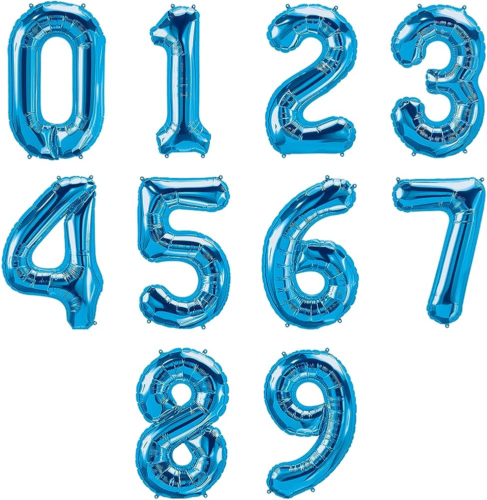Number Helium Foils - The Pop Shop Dubai / Luxury Balloon Decor
