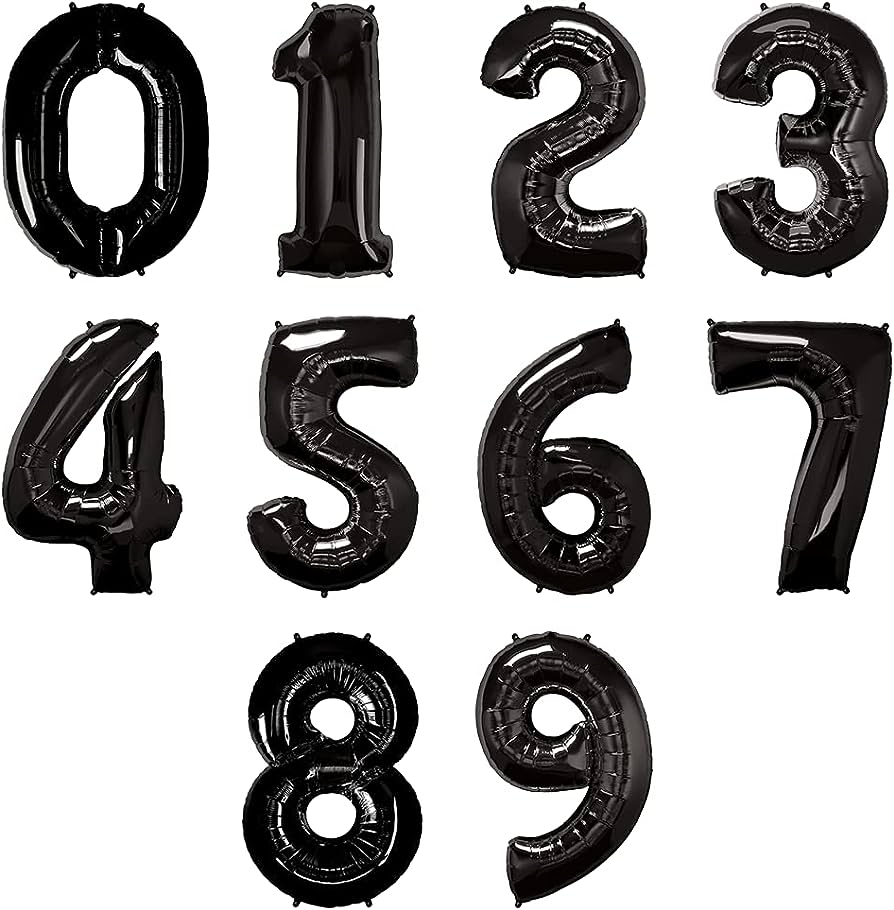 Number Helium Foils - The Pop Shop Dubai / Luxury Balloon Decor